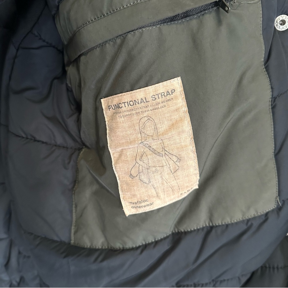 Zara Winter Coat Olive - Small - Picture 7 of 8